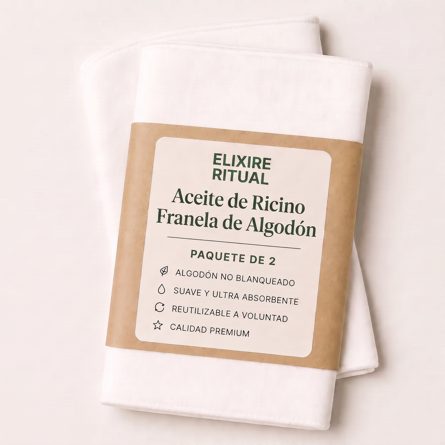 Compresas ELIXIRE RITUAL de algodón orgánico (x2) – Ten siempre una faja limpia